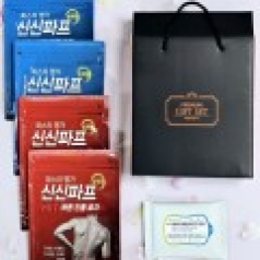 지엠) 신신파프 5매 4팩+New생분해물티슈 10매+자외선차단 쿨토시)