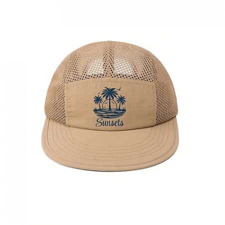 TH222 코코넛 나무 일몰 디자인 조절 가능한 유니섹스 스포츠 선캡 #3