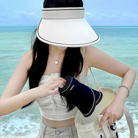 자외선차단 베이직 돌돌이선캡 썬캡 선캡모자 썬캡모자 인쇄제작가능 #6