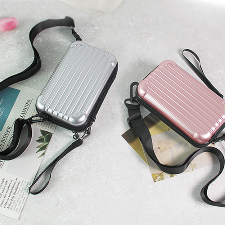 여행용미니 하드 캐리어 스트랩2종 파우치 #3