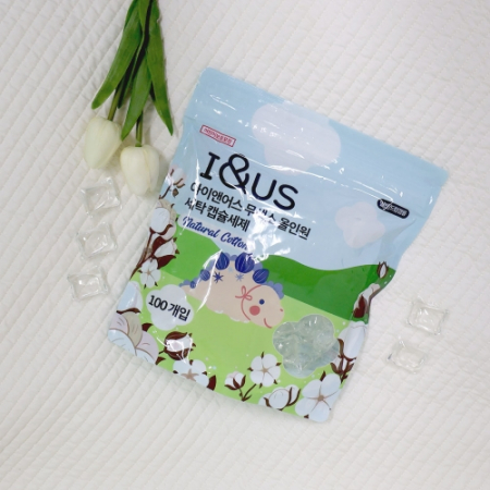 아이앤어스 무색소 올인원 캡슐 세탁세제 100개입 네츄럴코튼향 #4