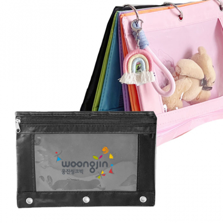 A026 컬러핏 투명 파우치 분리 여행 여권 문구 소지품 보관 인쇄 답례품 파우치 #4