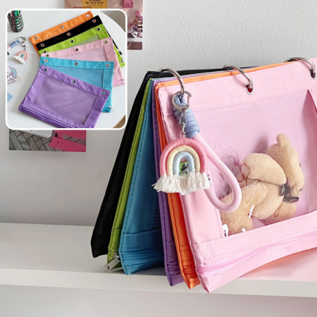 A026 컬러핏 투명 파우치 분리 여행 여권 문구 소지품 보관 인쇄 답례품 파우치 #3