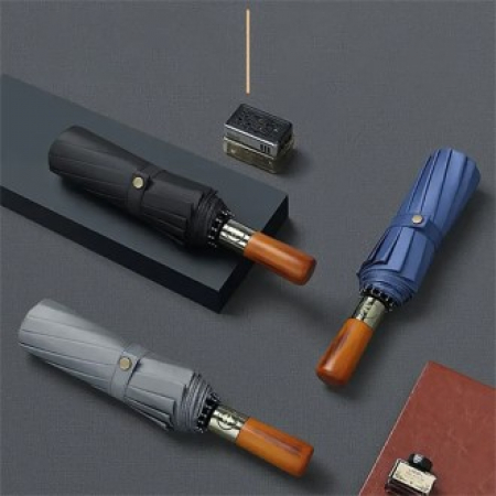 211 내추럴 우드 방풍 및 방수 자동우산 #2