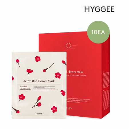 휘게 액티브 레드 플라워 마스크팩 10개입 #4