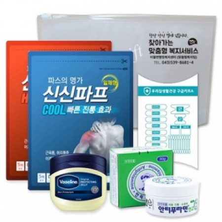 신신파프5매입 2팩 +바세린50ml +안티푸라민30g +구급밴드세트면봉22p #2