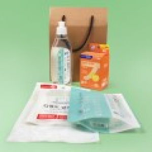 참그린 식물설거지 주방세제 290ml+리필 300ml +  다용도 앞치마 2매 + 정품 대일밴드 80매