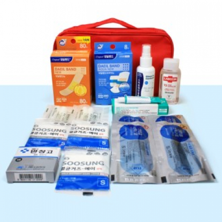 대일밴드뉴 80매+대일밴드아쿠아뉴 8매+닥터스킨 연고+알콜스틱스왑+랩신 손소독제+반창고+면봉+거즈+에탄올스프레이 #2