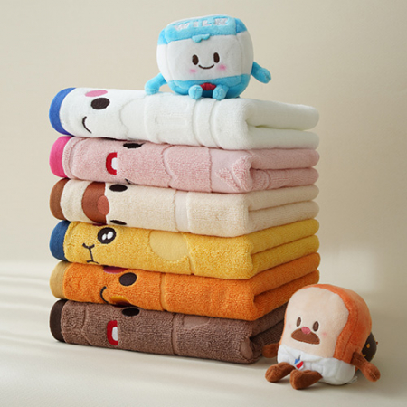 브레드이발소 자가드 캐릭터세면수건 160g #3