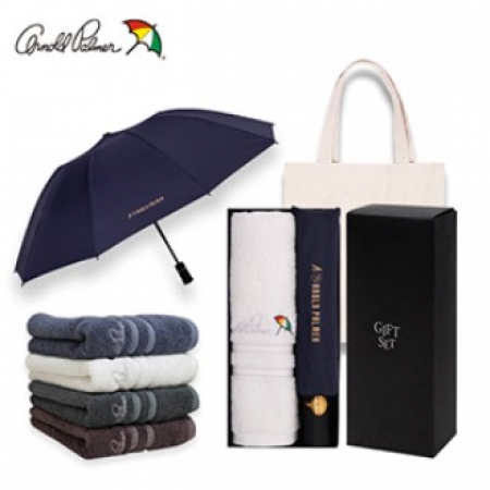 아놀드파마 3단전자동반대로우산 실버라인뱀부180타올세트 #2