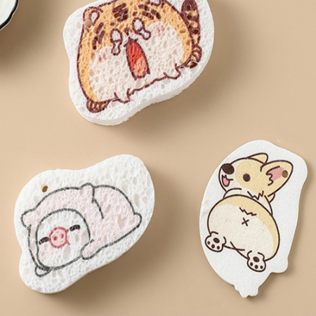 미니미니 애니멀 펄프 압축 수세미 Y2533 #3