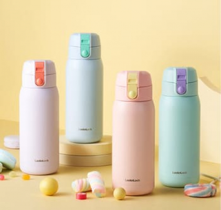 락앤락 스쿨핏 코튼캔디 원터치 텀블러 370ml 간편한휴대 #3