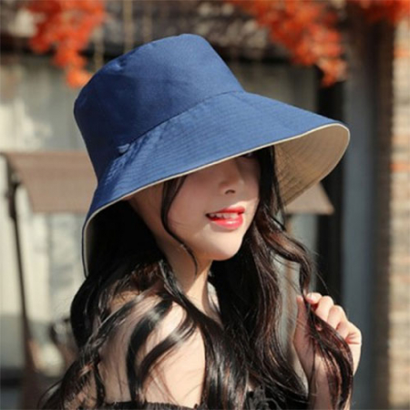 양면형 코튼 왕챙 버킷햇 #3