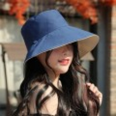 양면형 코튼 왕챙 버킷햇