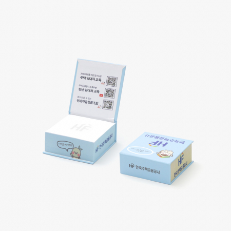 3측면컬러 하드양장 점착메모지 75x75 300매 #3