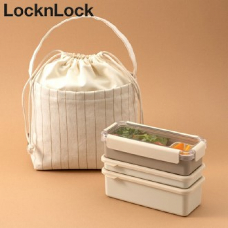 락앤락 113S01 투고 2단 밀폐캡 도시락 가방 세트 #2