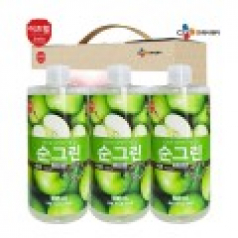 CJ순그린 사과3종세트500ml 캡형