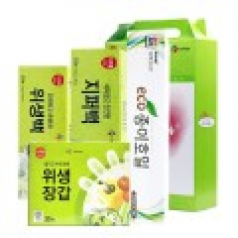 CJ위생백(대),지퍼백(대),위생장갑,종이호일 4종세트