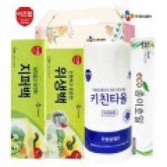 CJ위생백(대),지퍼백(대),키친타올,종이호일 4종세트