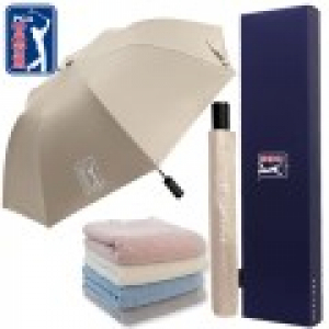 PGA 2단자동 암막 우양산+200g코마사타올세트