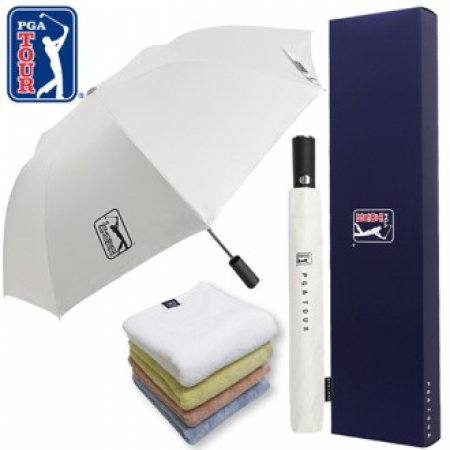 PGA 2단자동 암막 우양산+180g모달사타올세트 #2