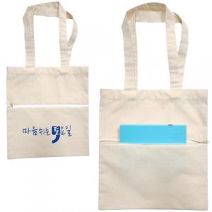 뉴드림 바깥주머니 지퍼 에코백 옥스포드 중형