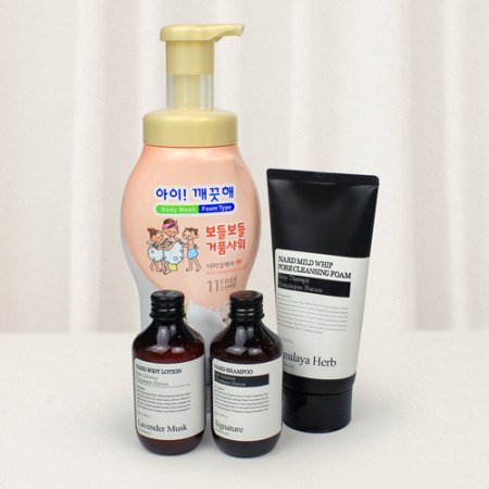 아이깨끗해 보들보들 거품샤워 바디워시 700g + 나드 클렌징폼180+바디로션+샴푸 #3