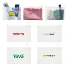 반투명 휴대용 EVA 지퍼백 파우치 22x15cm