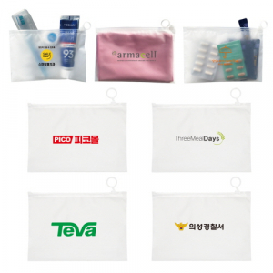 반투명 휴대용 EVA 지퍼백 파우치 22x15cm