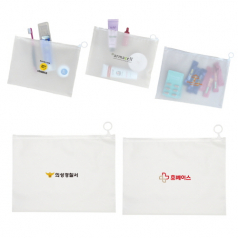 반투명 휴대용 EVA 지퍼백 파우치 28x21cm