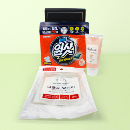 슈가버블 버블원샷 캡슐세제 10매입 + 과일나라 핸드크림 + 다용도앞치마 2매입 #3