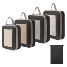 트래블 요정 프리미엄 압축 멀티 여행용메쉬창 파우치 5종set