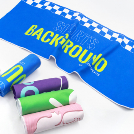 건식 극세사 스포츠타올  스웨이드 타올제작 // 전사인쇄 #2