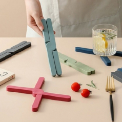 접이식 냄비 받침대 캠핑용 휴대용 실리콘 냄비받침 마H6