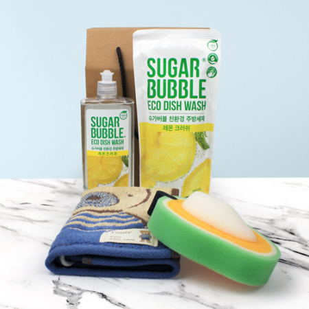 슈가버블 주방 용기+리필-기라로쉬 울리 주방타올+과일수세미 #2