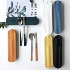 무소음 스테인리스 수저세트 수저통