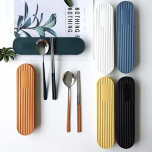 무소음 스테인리스 수저세트 수저통