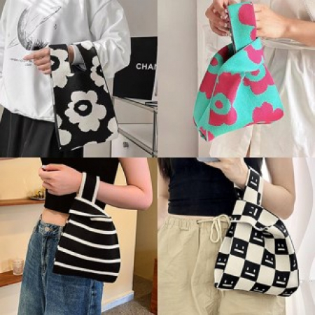 디자인 니트손가방 손목가방 보조가방 에코백 미니가방 // 인쇄제작가능 #2