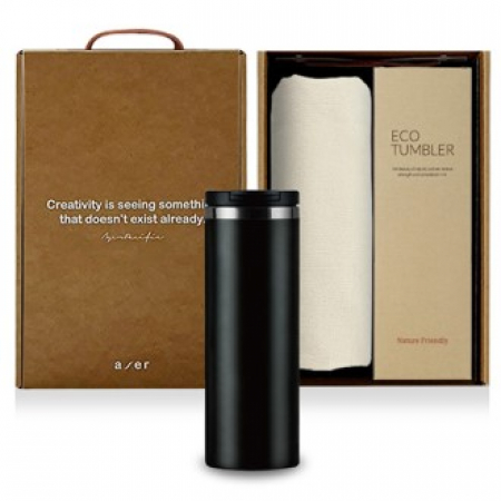 레스쁘리 고급 더벅스텀블러 세트 G, 텀블러 450ml + 에코백 #2