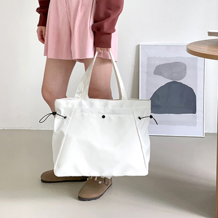 룩앳걸 여성 대용량 모던 스퀘어 드로스트링 숄더 토트백 4color #5