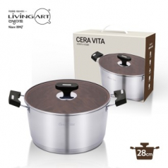리빙아트 세라비타 스테인리스 스틸 찜기 28cm 곰솥