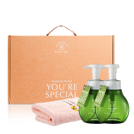 라라 네이처 러브메레 핸드워시 280ml 2P+ 호텔타올 (150/170g) 1P 선물세트 #2