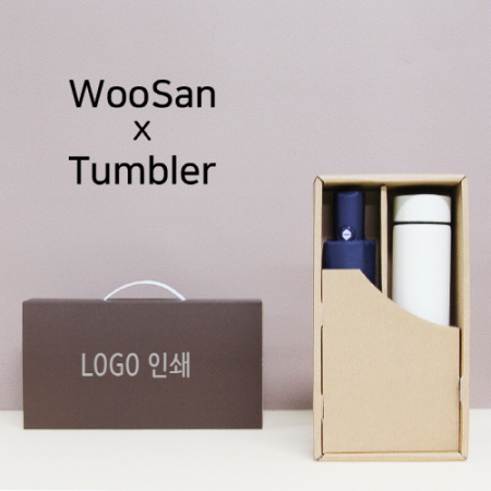 가르시아 3단 모던 완전 자동 우산 + 모노 500ml 텀블러 세트 #2