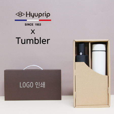 협립 3단 모던 완전 자동 우산 + 모노 500ml 텀블러 세트 #2