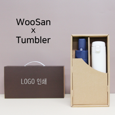 가르시아 3단 모던 완전 자동 우산 + 모던 원터치 500ml 텀블러 세트 #2