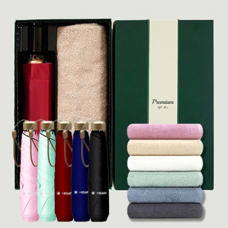 라이트핏 3단6k 초경량양우산+송월타올라이트무지130g 우산타올선물세트 #3