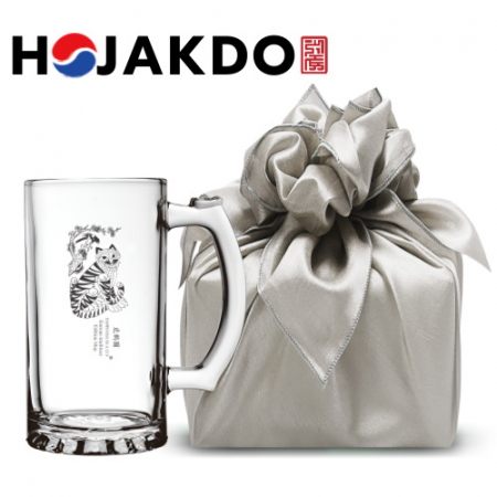 한국전통 에디션 호작도 드로잉 글라스 맥주잔 비어 머그컵 500ml #4