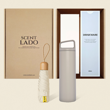 센트라도 캡슐우드 5단 우양산+타임 핸들 텀블러 세트 #6