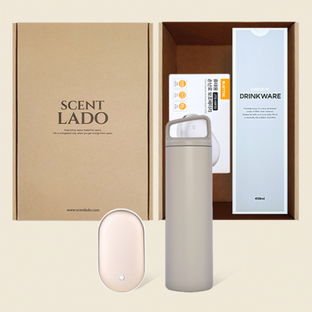 센트라도 젯스 휴대용 손난로 보조배터리+타임 핸들 텀블러 세트 #6