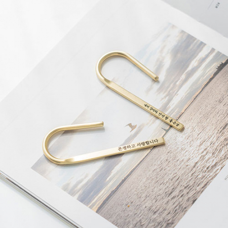 황동 와이어 금속책갈피 북마크 #7